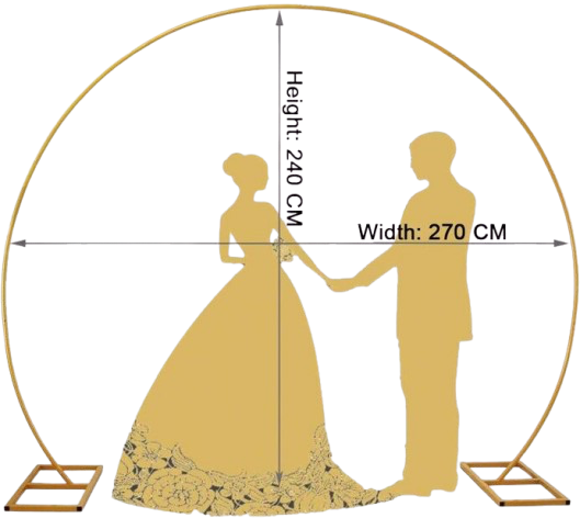 rche en métal élégante pour la location, idéale pour mariages, baptêmes et autres événements festifs.